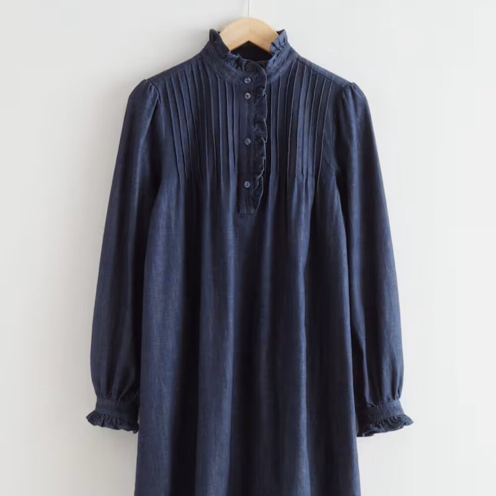 & Other Stories - Denim Mini Dress / tunic Babydoll look - US size 8